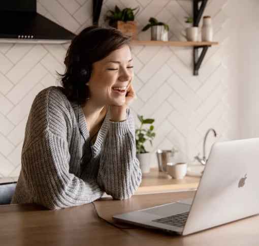 Image of a woman texting
