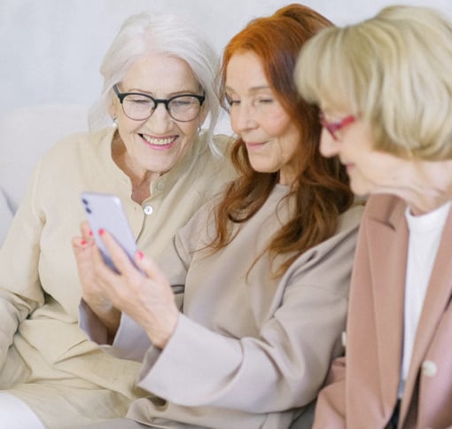 Image of women texting